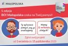 Plakat promujący składanie zadań do Budżetu Obywatelskiego Województwa Małopolskiego