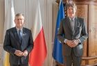 Marszałek Witold Kozłowski i dr Arndt Freytag von Loringhoven - Ambasador Republiki Federalnej Niemiec w Polsce