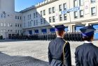 Uroczysty apel na placu Szkoły Aspirantów Państwowej Straży Pożarnej w Krakowie 