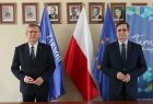 Marszałek Małopolski Witold Kozłowski oraz prezydent Tarnowa Roman Ciepiela podczas spotkania i rozmów o współpracy