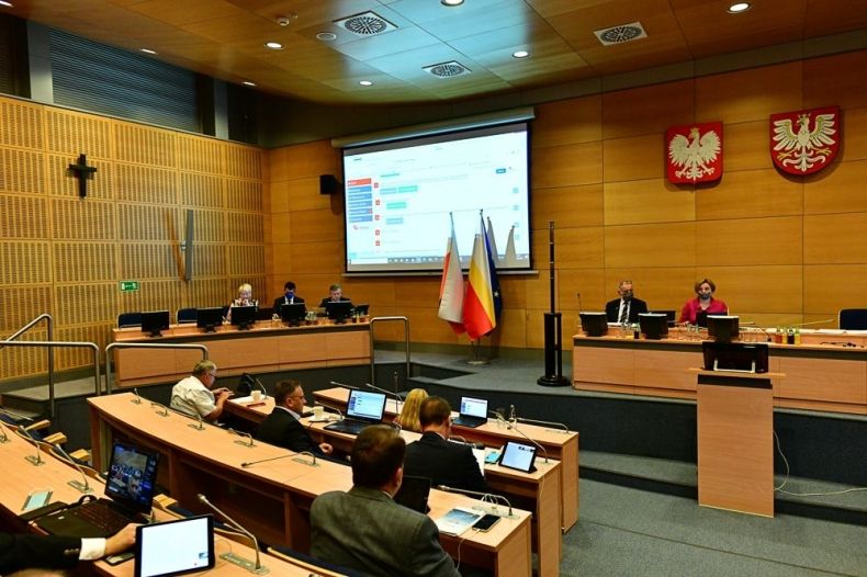 Sala sesyjna Urzędu Marszałkowskiego Województwa Małopolskiego