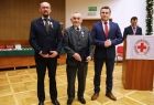 Wiceprzewodniczący SWM Wojciech Skruch z odznaczonymi: Andrzejem Solakiem i Stefanem Wroną