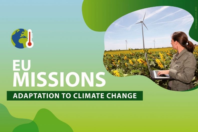 Grafika promocyjna Misji UE w zakresie adaptacji do zmiany klimatu