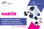 grafika ogłoszenia o naborze kandydatów do Małopolskiego Komitetu Rozwoju Ekonomii Społecznej