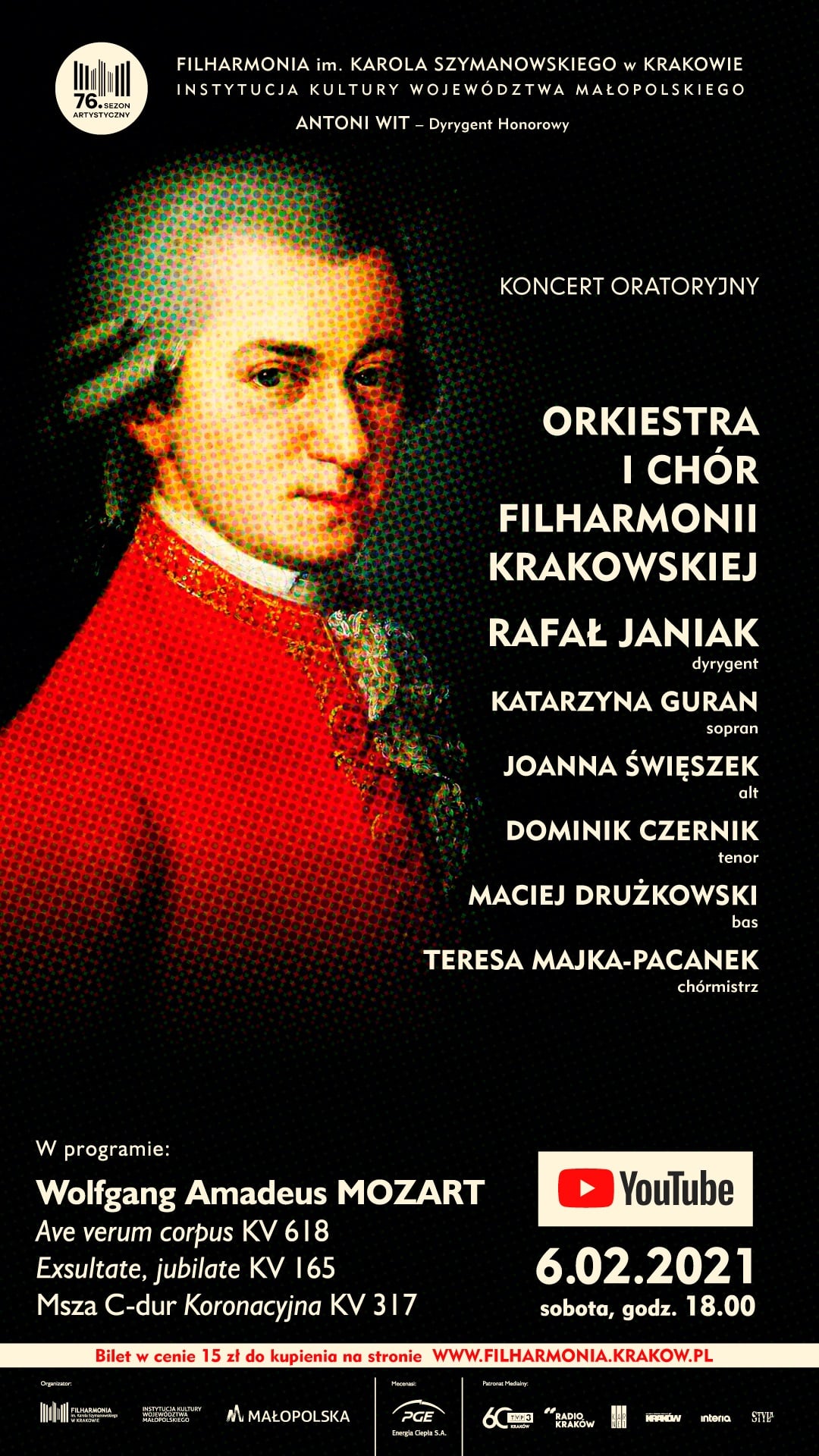 Koncert Filharmonii Krakowskiej - plakat