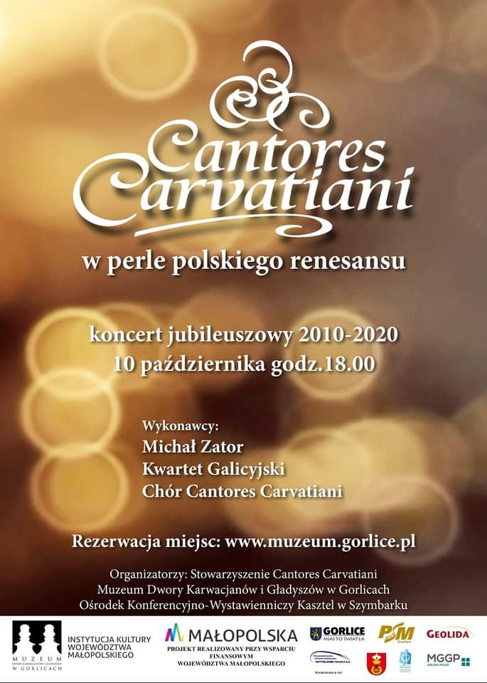 Koncert Cantores Carvatiani. Plakat