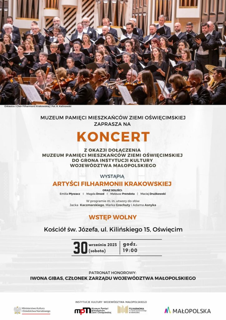 Koncert w Oświęcimiu - plakat
