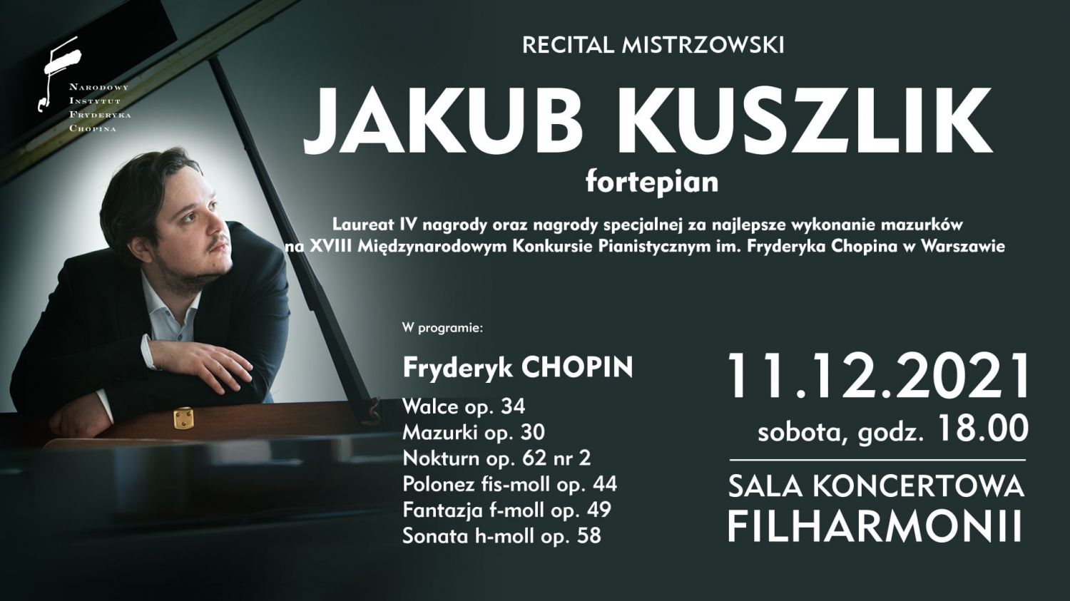 Recital Chopinowski w Filharmonii Krakowskiej