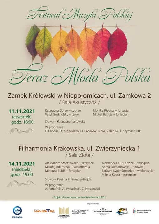 Plakat festiwalu Teraz Młoda Polska