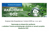 Akademia GOZ zaprasza przedsiębiorców do udziału w bezpłatnym spotkaniu eksperckim - 15.04.2025 r. o godz. 10.00 (online)