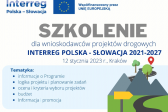 Szkolenie dla wnioskodawców projektów drogowych - Interreg Polska - Słowacja 2021-2027