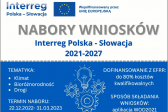 Rozpoczęcie naborów w ramach Programu Interreg Polska - Słowacja 2021-2027