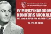 Przejdź do: IV Międzynarodowy Konkurs Wokalny im. Jana Kiepury w Krynicy-Zdroju
