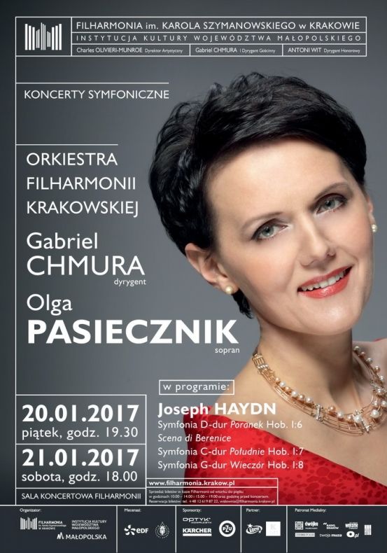 Plakat wydarzenia. Na zdj, solistka Olga Pasiecznik