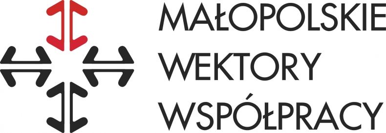 Napis Małopolskie Wektory Współpracy