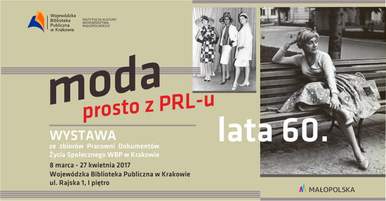 Plakat wystawy. Zdjęcie z lat.60-po praej stronie. po lewej informacje zawarte w artykule