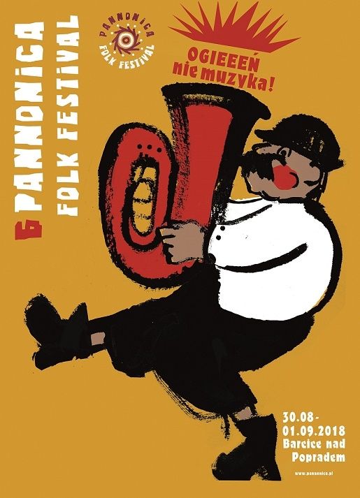 Zdjęcie przedstawia plakat 6. edycji Pannonica Folk Festival w Barcicach nad Popradem.