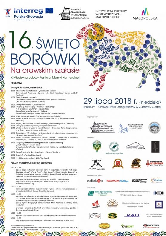 Na zdjęciu plakat Święta Borówki