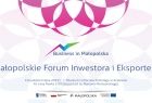Na zdjęciu widać Plakat Małopolskiego Forum Inwestora z datą wydarzenia 10.10.2019 i miejscem wydarzenia: Muzeum Lotnictwa Polskiego w Krakowie
