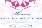 Na zdjęciu widać Plakat Małopolskiego Forum Inwestora z datą wydarzenia 10.10.2019 i miejscem wydarzenia: Muzeum Lotnictwa Polskiego w Krakowie