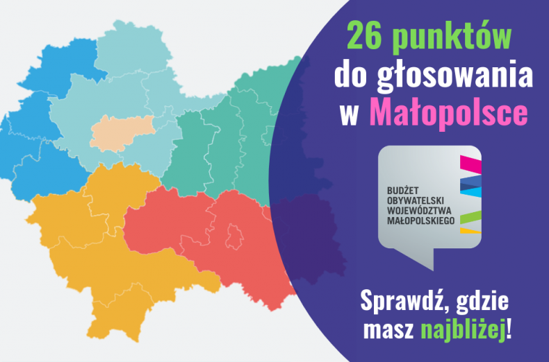 Infografika prezentująca 26 urn w Małopolsce