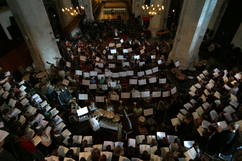 Na zdjęciu Chór i Orkiestra Kameralna Akademii Muzycznej w Krakowie