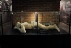 Odlew ciała kobiety - ofiary wybuchu Wezuwiusza na wystawie o Pompejach w Muzeum Archeologicznym w Krakowie