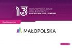 Grafika promocyjna konferencji z logo Małopolski