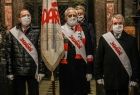 Przedstawiciele Solidarności podczas mszy