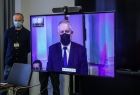 jeden z uczestników opłatka na ekranie