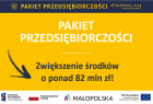 infografika Małopolskiej Tarczy Antykryzysowej Pakietu Przedsiębiorczości