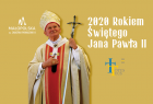 Grafika informacyjna kampanii 2020 Rokiem Świętego Jana Pawła II
