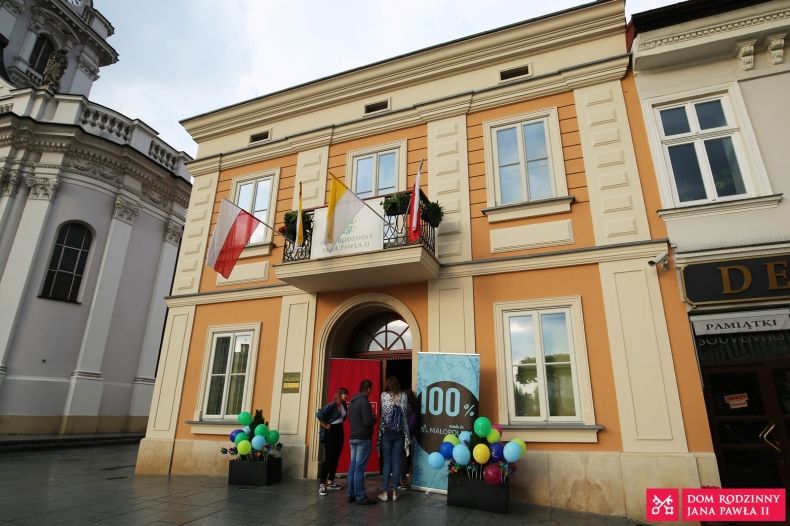 Na zdjęciu budynek Muzeum Dom Rodzinny Ojca Świętego Jana Pawła II w Wadowicach