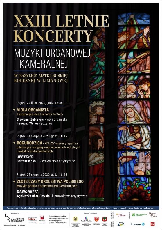 Letnie Koncerty Muzyki Organowej - plakat promujący wydarzenie