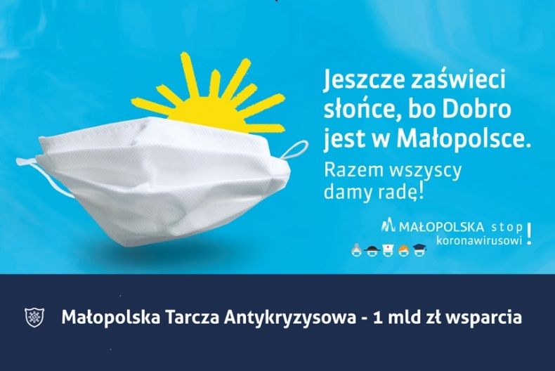 Grafika - słońce i maseczka