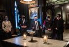 Marszałek Witold Kozłowski, wicemarszałek Łukasz Smółka, Iwona Gibas i Marta Malec-Lech z zarządu województwa wraz Andrzejem St. Dziukiem, dyrektorem Teatru im. St. I. Witkiewicza w Zakopanem