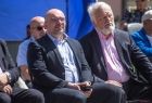 Radni województwa Bisztyga i Bylica siedzą na stołkach.
