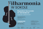 Plakat promujący koncert pt. Filharmonia w SOKOLE.