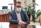 Wicemarszałek Tomasz Urynowicz podczas spotkania z wiceministrem klimatu i środowiska Piotrem Dziadzio - głównym geologiem kraju, pełnomocnikiem rządu ds. polityki surowcowej państwa