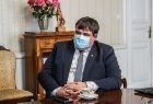 Poseł Patryk Wicher w trakcie spotkania w Urzędzie Marszałkowskim Województwa Małopolskiego