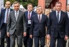 prezydent Andrzej Duda, marszałek Witold Kozłowski i oficjalna delegacja w Krynicy-Zdroju