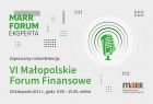 Infografika z napisem "VI Małopolskie Forum Finansowe" i terminem wydarzenia
