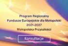 Plakat konsultacji społecznych Małopolska Przyszłości.