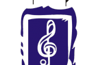 Logo Orkiestry Dętej Okulice. Na górze pięciolinia z nutami, niżej napis.