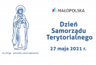 Zarys postaci Świętej Kingi. Logo Małopolska oraz napis Dzień Samorządu Terytorialnego