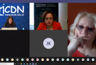 Zrzut z ekranu przedstawia prowadzących konferencję