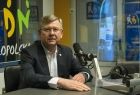 Witold Kozłowski w radiowym studiu RDN Małopolska