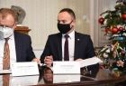 Wójt gminy Grybów Jacek Migacz,podpisanie listu intencyjnego w sprawie utworzenia jednostki wojskowej w Wojnarowej.