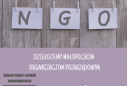 Na obrazku znajduje się skrót liter NGO oraz podziękowania dla organizacji pozarządowych 