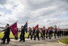 Uroczysty przemarsz pocztów sztandarowych